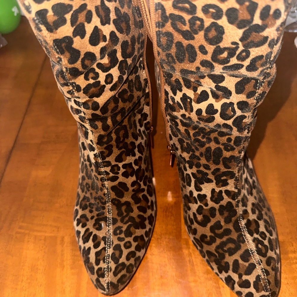 Cheetah print ankle boots